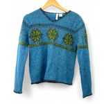 NWT TWIGGY London | M | Mohair Knit Sweater Pullover Ski Alps Women's Fair Isle Blue Size M Photo 0