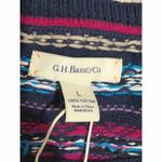 G.H. Bass & Co. Womens L Large Sweater Crewneck Fair Isle Navy Blue NWT NEW Photo 2