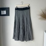 CP Shades  Gray Crinkle Textured A-Line Lagenlook Pull-On Midi‎ Skirt Size Medium Photo 1