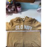 Old Navy Women S Mustard Yellow Zip Up Hoodie Fleece Lined Logo Size S Photo 5