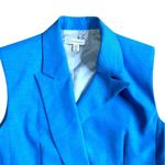 Topshop  Double Breasted Vest Bright Blue Size 6 Professional Business Casual Photo 1