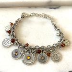 Silver Amber Charm Bracelet Photo 0