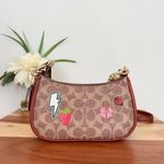 Coach NWT Teri Mini Crossbody Bag In Signature Canvas With Sticker Print Photo 4