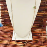 Chico's Chico’s Long Gold Tone Necklace Green Stone Photo 0