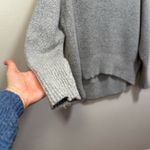 Double Zero Scandi Oversized loose fit leggings friendly light gray turtleneck knit sweater Photo 2