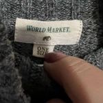 World Market Ribbed Knit Funnel Neck Boxy Sweater Gray Size undefined Photo 3