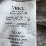 Vince  Womens Linen Henley Shirt Dress Gray Roll Tab Sleeve Drawstring Size‎ Med Photo 10