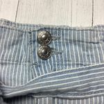 American Eagle  Blue & White Pinstripe Short With Belt Size 4 Photo 2