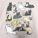 Mighty fine Cats Short Sleeve T-Shirt - Light Pink Size Large Photo 1