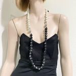 White House | Black Market WHBM  Faux Pearl Magnetic Clasp Convertible Necklace Photo 2
