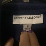 Rebecca Malone  Womens Vest Embroidered Lace Angel Scene Navy Blue Women’s Small Photo 2