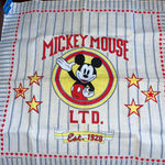 Mickey Mouse LTD Est 1928 Bandana Scarf Hankerchief Red Stars Blue Stripes White Photo 0