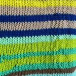 hand knit striped funky fun multi colored oversized sweater Blue Size M Photo 11