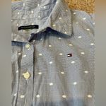 Tommy Hilfiger Blue Sleeveless Belted Boho Button-Down Shirt Dress Photo 4