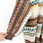 SPLA Womens Boho Ethnic Southwestern Knit Fringe Open Front Cardigan Size S Photo 5