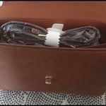 Adrienne Vittadini Sara Scarf Satchel Cognac NWT Photo 7