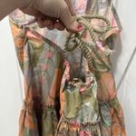 Free People  Deserted Island Mini Dress Small Rainforest Backless Bubble Skirt Photo 9