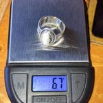 Natural White Buffalo Sterling Silver Cactus Ring Size 7 Photo 8