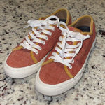 Frye  Gia Canvas Leather Low Lace‎ Up Sneakers Rust Terracotta Women’s Size 6 Photo 0