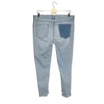 Loft Light Wash Modern Skinny Side Stripe Step Raw Hem Jeans Photo 4