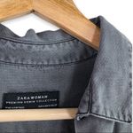 ZARA  Woman Premium Denim Collection - Grey Oversized Long Sleeve - Small Photo 3