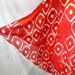 Outback Red orange and white abstract print tunic top size medium Photo 3