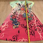 Color In Motion Peace Freedom Love Tattoo Print Y2K Mini Dress Sz M Made in USA Green Size M Photo 4