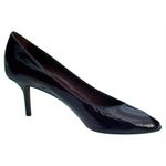 Donald Pliner Black Patent Leather Shoe New Peep Toe Pump Flexible Sole $250 Size 8 Photo 2