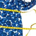 Carolina Herrera  cotton Blue and White Floral Long Sleeve self-tie belt Dress Photo 9