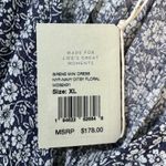 Faherty Sirene Navy Tiered Mini Dress White Ditsy Florals Knee Length X-Large XL Photo 4