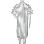 ZARA Dress Womens Small White Black Stripe Lightweight Neutral Gauzy Lagenlook Photo 3