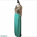 Red Clover Boutique Mint Green Sequin Formal Small Gold Photo 4
