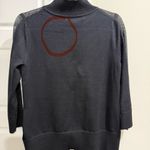 Cable & Gauge Black Rhinestones Sparkle Sweater Mock Neck Holiday Party M FLAW Photo 8