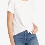 Revolve White Knotted T-shirt Photo 0