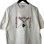 Hanes Johnson Island Softball Champions T Shirt Vintage 90s L Large White Graphic Tee Photo 0