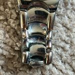 Geneva women’s vintage two tone silver/rose gold and green‎ bracelet watch OS Silver Photo 4