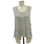 Generation Love  Gray Linen Side Lace-up Tassel Tank‎ Top Size Small Photo 2