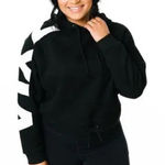 Zyia  Cropped Logo Drawstring Hoodie in Black Women’s size 2XL‎ Photo 0