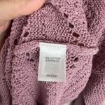 J Jill Crochet Open Weave Pink Pullover Sweater Sz L | Beachy Coastal Grandma Size L Photo 9