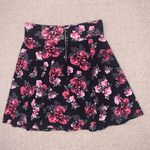 H&M Pink and Black Floral Mini Skirt Photo 1