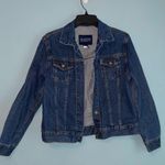 Austin Clothing Company Painted Back Denim Jacket Size Large Blue Photo 0