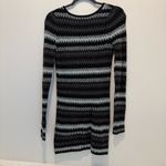 Free People Black Baby Blue Fair Isle Long Sleeve Sweater Dress XS Photo 5