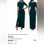 XScape  Scuba Crepe Ruffle Gown in Pine Green, Size 10, New w/Tag Retail $258 Photo 3