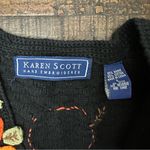 Karen Scott  Large Knit Pumpkin Fall Vest EUC Large Photo 4