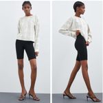 ZARA  Tweed Sweater Boucle Sweatshirt w/ Pearl Collar Size S NEW Photo 1