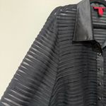 JS Collections black sheer button down Size 22W Photo 3
