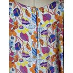 Cynthia Rowley  Shirt Women 2X White Floral High Low Hem Button Back‎ Top Boho Photo 8