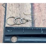 VTG Sterling Silver 925 & Gold Vermeil 3 Rings Dangle Hoop Earrings Mom Jordan Photo 6