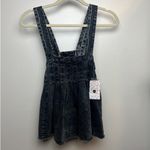 Free People  Marina Denim Top in Washed Black NWT Sz. XS Photo 3