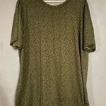 The Zig Zag Stripe Green Animal Print Short Sleeve Crew Neck Top Size 2XL Photo 0